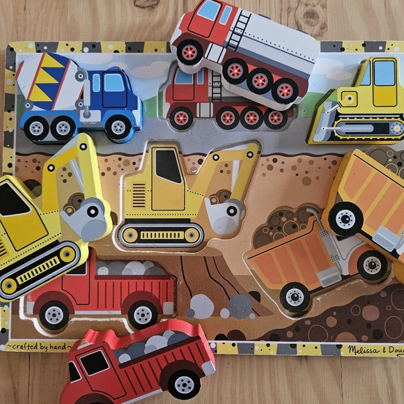 Melissa And Doug/Carter's Lot of Wooden Vehicle Puzzles - Picture 6 of 11